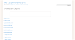 Desktop Screenshot of listofproverbs.com